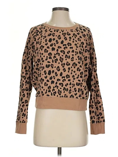 Pre-owned Jcrew Long Sleeve T-shirt In Brown