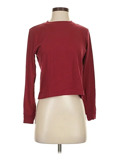Pre-owned Jcrew Long Sleeve T-shirt In Burgundy
