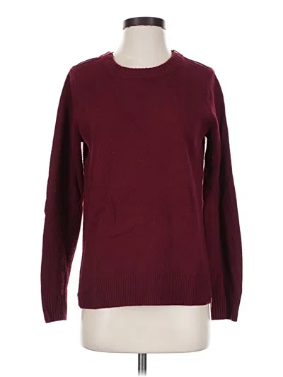 Pre-owned Jcrew Long Sleeve T-shirt In Burgundy