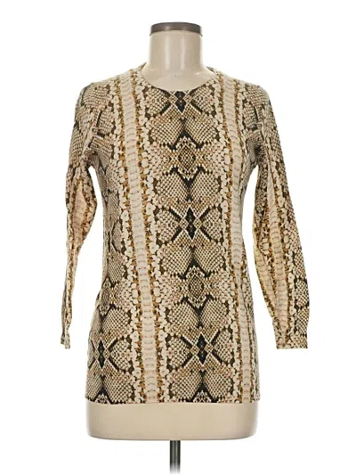 Pre-owned Jcrew Long Sleeve T-shirt In Gold