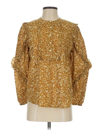 Pre-owned Jcrew Long Sleeve T-shirt In Gold