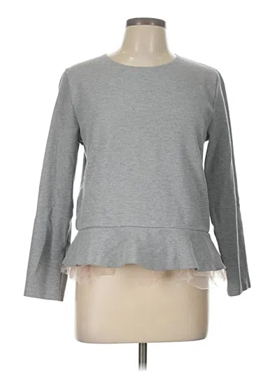 Pre-owned Jcrew Long Sleeve T-shirt In Gray