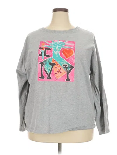 Pre-owned Jcrew Long Sleeve T-shirt In Gray