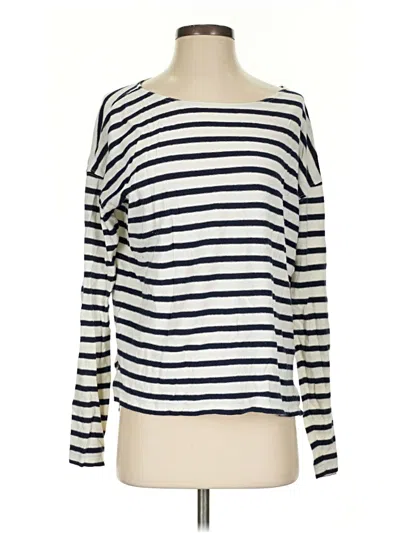 Pre-owned Jcrew Long Sleeve T-shirt In Ivory