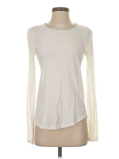 Pre-owned Jcrew Long Sleeve T-shirt In Ivory