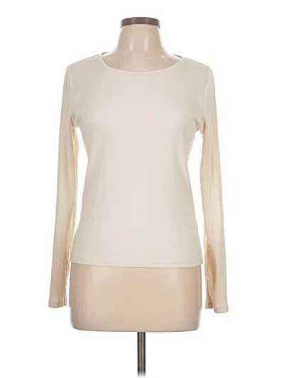 Pre-owned Jcrew Long Sleeve T-shirt In Ivory