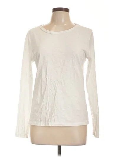 Pre-owned Jcrew Long Sleeve T-shirt In Ivory