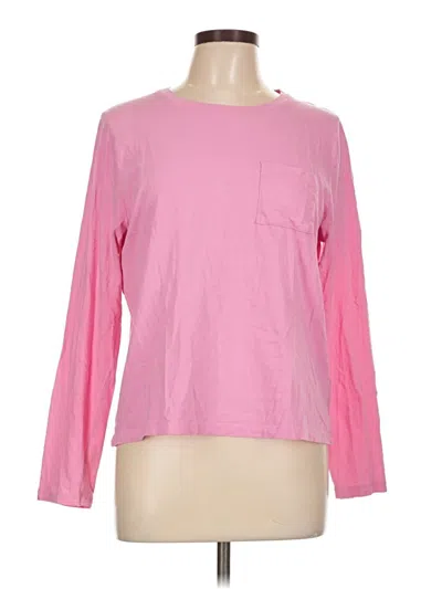 Pre-owned Jcrew Long Sleeve T-shirt In Pink