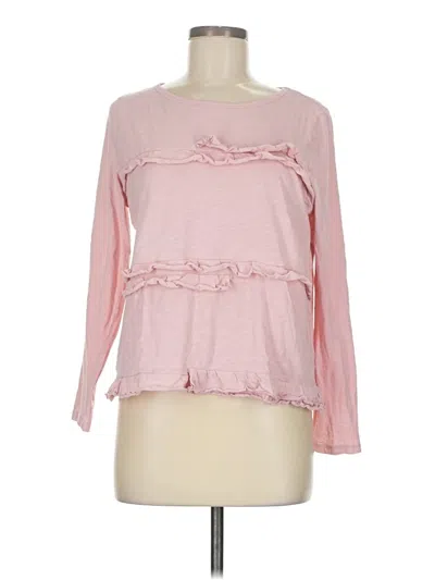 Pre-owned Jcrew Long Sleeve T-shirt In Pink