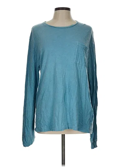 Pre-owned Jcrew Long Sleeve T-shirt In Teal