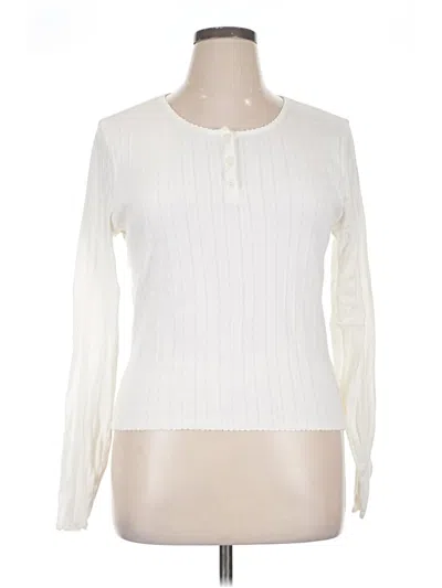 Pre-owned Jcrew Long Sleeve T-shirt In White