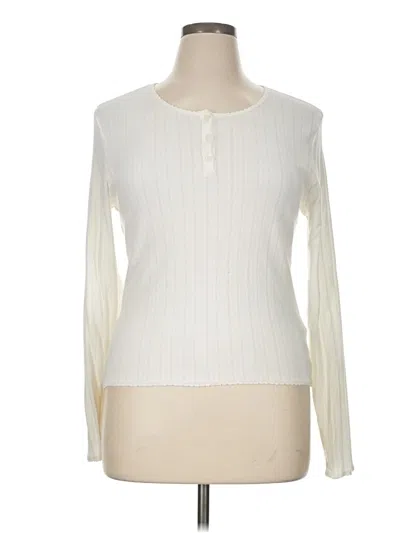 Pre-owned Jcrew Long Sleeve T-shirt In White