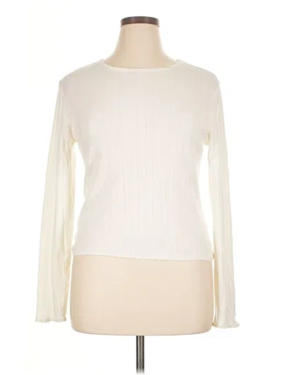Pre-owned Jcrew Long Sleeve T-shirt In White