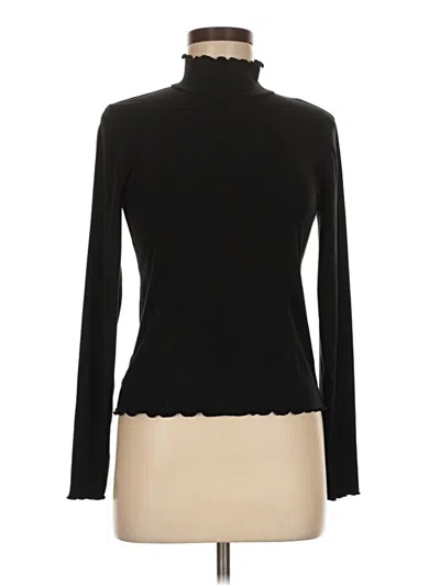 Pre-owned Jcrew Long Sleeve Turtleneck In Black