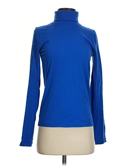 Pre-owned Jcrew Long Sleeve Turtleneck In Blue