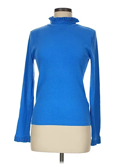 Pre-owned Jcrew Long Sleeve Turtleneck In Blue
