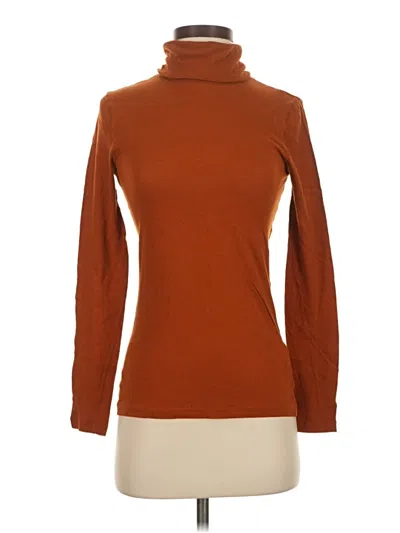 Pre-owned Jcrew Long Sleeve Turtleneck In Brown