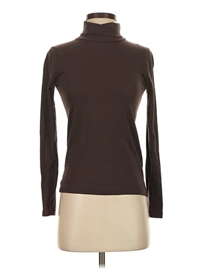 Pre-owned Jcrew Long Sleeve Turtleneck In Brown