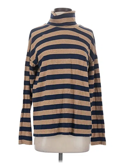 Pre-owned Jcrew Long Sleeve Turtleneck In Brown