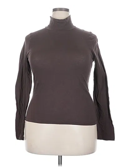 Pre-owned Jcrew Long Sleeve Turtleneck In Brown