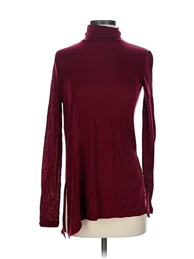 Pre-owned Jcrew Long Sleeve Turtleneck In Burgundy