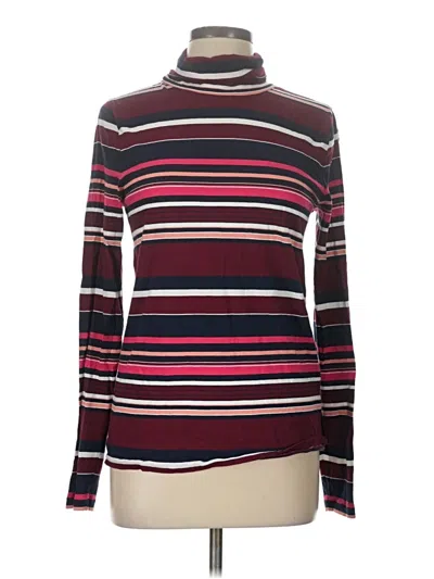 Pre-owned Jcrew Long Sleeve Turtleneck In Burgundy