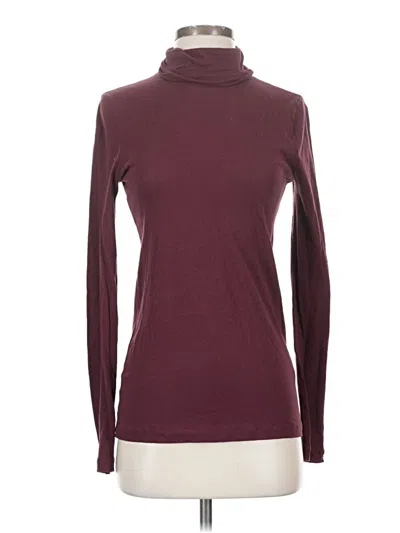 Pre-owned Jcrew Long Sleeve Turtleneck In Burgundy