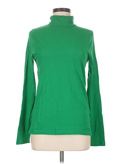 Pre-owned Jcrew Long Sleeve Turtleneck In Green