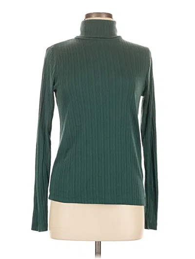 Pre-owned Jcrew Long Sleeve Turtleneck In Green