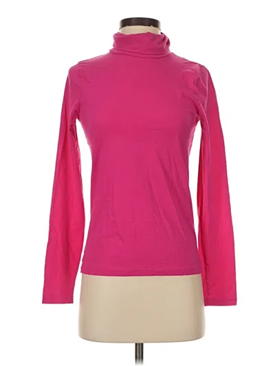 Pre-owned Jcrew Long Sleeve Turtleneck In Pink