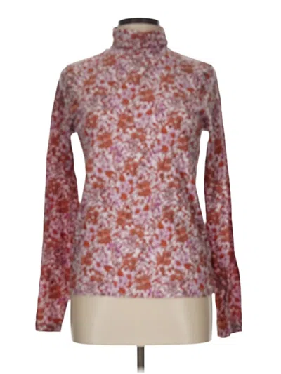 Pre-owned Jcrew Long Sleeve Turtleneck In Pink