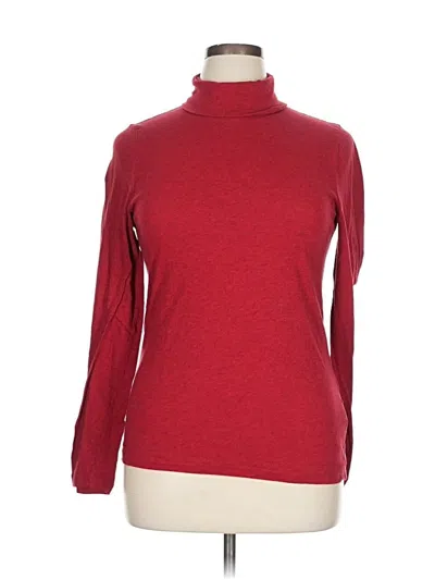 Pre-owned Jcrew Long Sleeve Turtleneck In Red