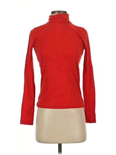 Pre-owned Jcrew Long Sleeve Turtleneck In Red