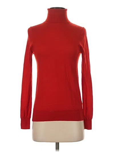 Pre-owned Jcrew Long Sleeve Turtleneck In Red