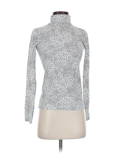 Pre-owned Jcrew Long Sleeve Turtleneck In Silver