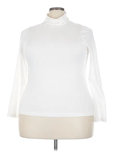 Pre-owned Jcrew Long Sleeve Turtleneck In White