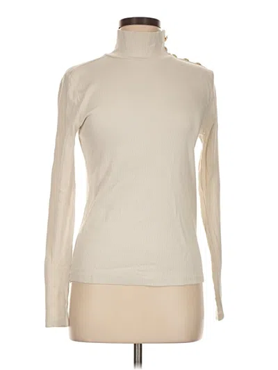 Pre-owned Jcrew Long Sleeve Turtleneck In White