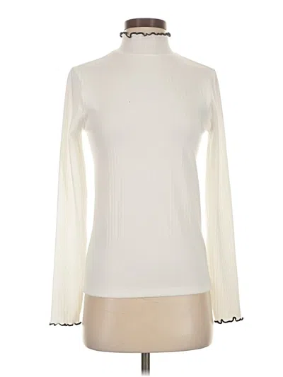 Pre-owned Jcrew Long Sleeve Turtleneck In White
