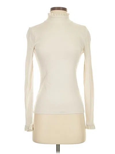 Pre-owned Jcrew Long Sleeve Turtleneck In White