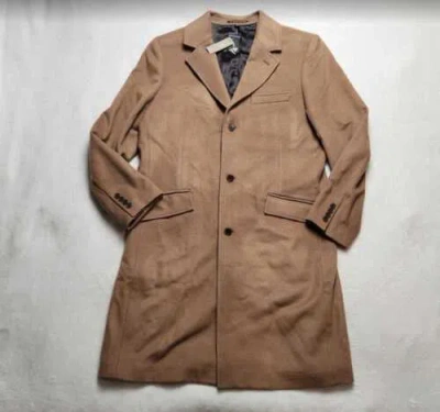 Pre-owned Jcrew Men's J Crew Ludlow Topcoat In Wool Blend Top Over Coat In Toffee In Beige