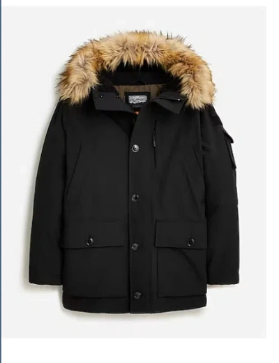 Pre-owned Jcrew J.crew Mens $498 Nordic Parka Black Size S Ad603