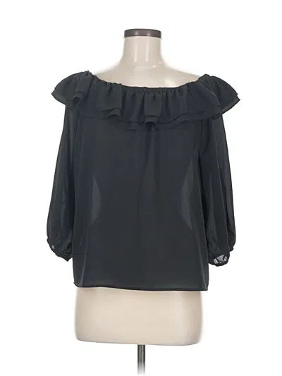 Pre-owned J.crew Mercantile 3/4 Sleeve Blouse In Black