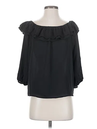 Pre-owned J.crew Mercantile 3/4 Sleeve Blouse In Black