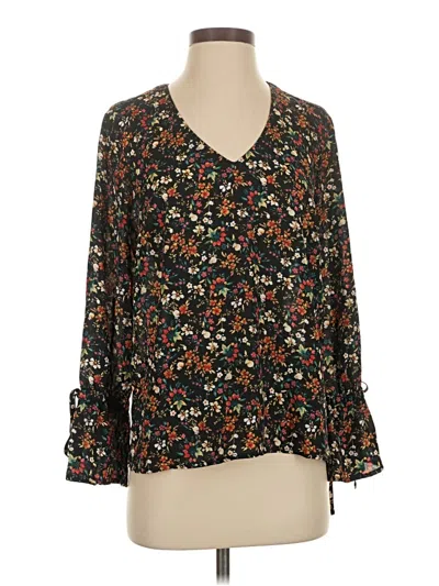 Pre-owned J.crew Mercantile 3/4 Sleeve Blouse In Black