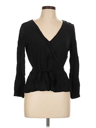 Pre-owned J.crew Mercantile 3/4 Sleeve Blouse In Black