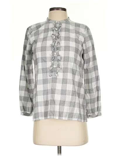 Pre-owned J.crew Mercantile 3/4 Sleeve Blouse In Gray