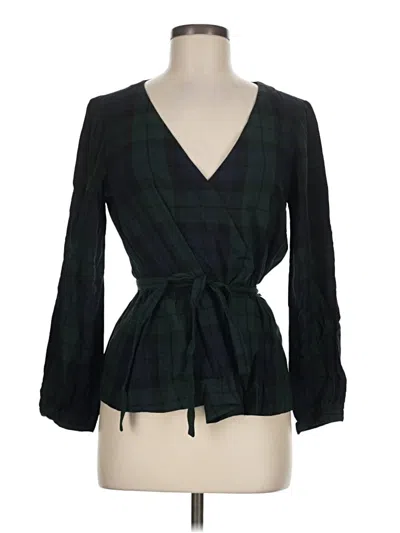 Pre-owned J.crew Mercantile 3/4 Sleeve Blouse In Green