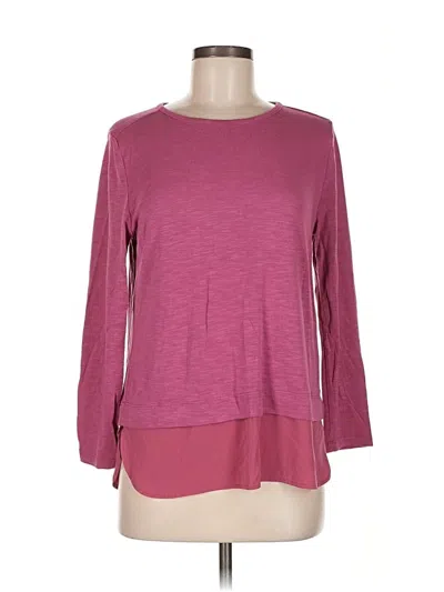 Pre-owned J.crew Mercantile 3/4 Sleeve T-shirt In Burgundy