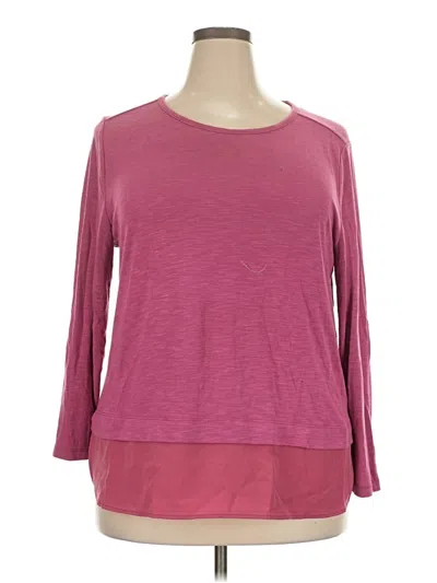 Pre-owned J.crew Mercantile 3/4 Sleeve Top Burgundy Boatneck Tops