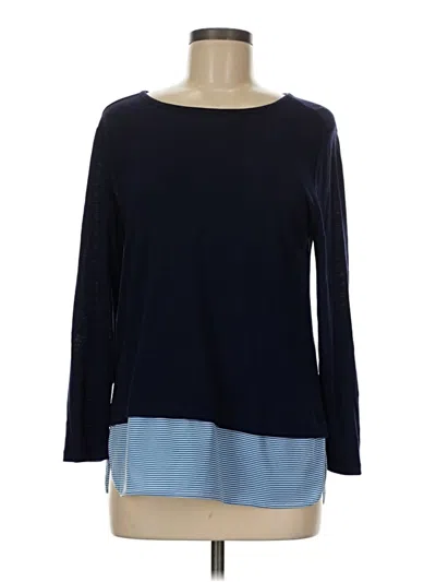 Pre-owned J.crew Mercantile 3/4 Sleeve T-shirt In Blue
